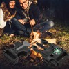 Lixada 10Pcs Emergency Whistle Buckle with Flint Scraper Fire Starter