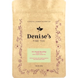 Denise's Fine Tea, Air Dried Rosehip - Pablo 1/4s, Herbal Tea, Caffeine-Free Fruit, Loose, Kosher, Vegan (100g)