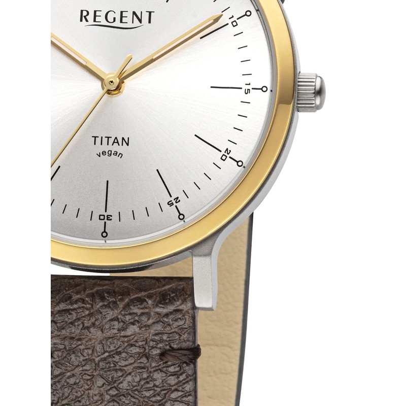 Regent Damen Titan-Armbanduhr Braun/Bicolor BA-695