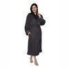 Mansfield, Unisex Spa Microfiber Shimmer Lined Shawl Collar Robe, Charcoal,