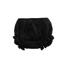 Newborn Toddler Baby Girls Boy Kids Cotton Linen Bloomer Shorts Diaper Cover (Black, 2-3 T)