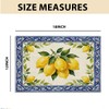 Mediterranean Lemon Placemats Set of 4, Indoor Outdoor Home Table