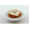 Melody Jane Dollhouse Salmon Red & Cucumber Sandwich on a