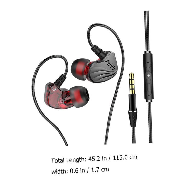 SHOWERORO 1pc Ear Bass Headphones with Microphone Wired Earphones for