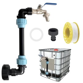 IBC Tank Gooseneck, IBC Gooseneck 3/4 Inch Outlet Tap, Rain Barrel Outlet Tap IBC, IBC Container S60 x 6 3/4 Inch Tap, IBC Adapter, IBC Tank Accessories, IBC Tap