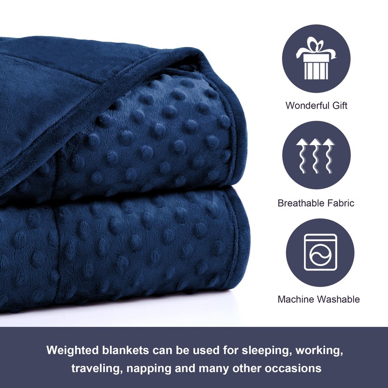 Alomidds Weighted Blanket for Adults, Weighted Blankets Queen Size 60"x80",15lbs,