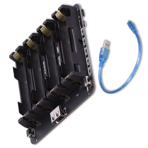18650 Battery Holder Case 4-Channel Micro USB Interface Battery Box