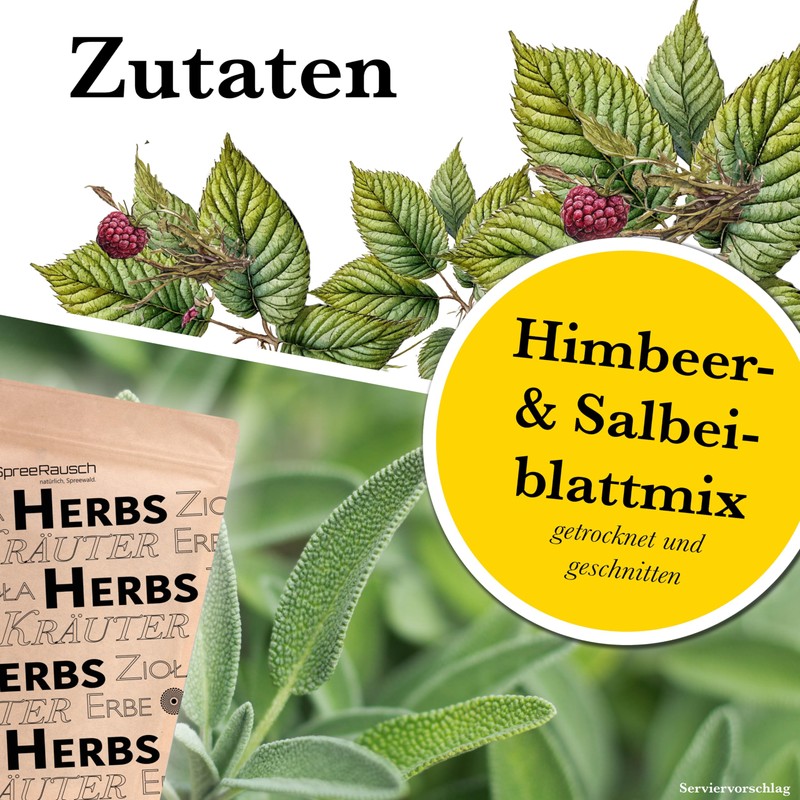 Himbeer - Salbei Kräutermischung von SpreeRausch, das Original …