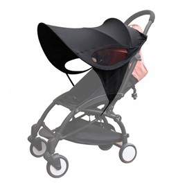 Pram Sun Shade – Universal Baby Stroller Sun Shade Cover UPF50+ | Waterproof & Windproof Canopy | Foldable, Adjustable Sun Shade for Pram | Anti-UV Infant Pushchair Visor for Outdoor Protection