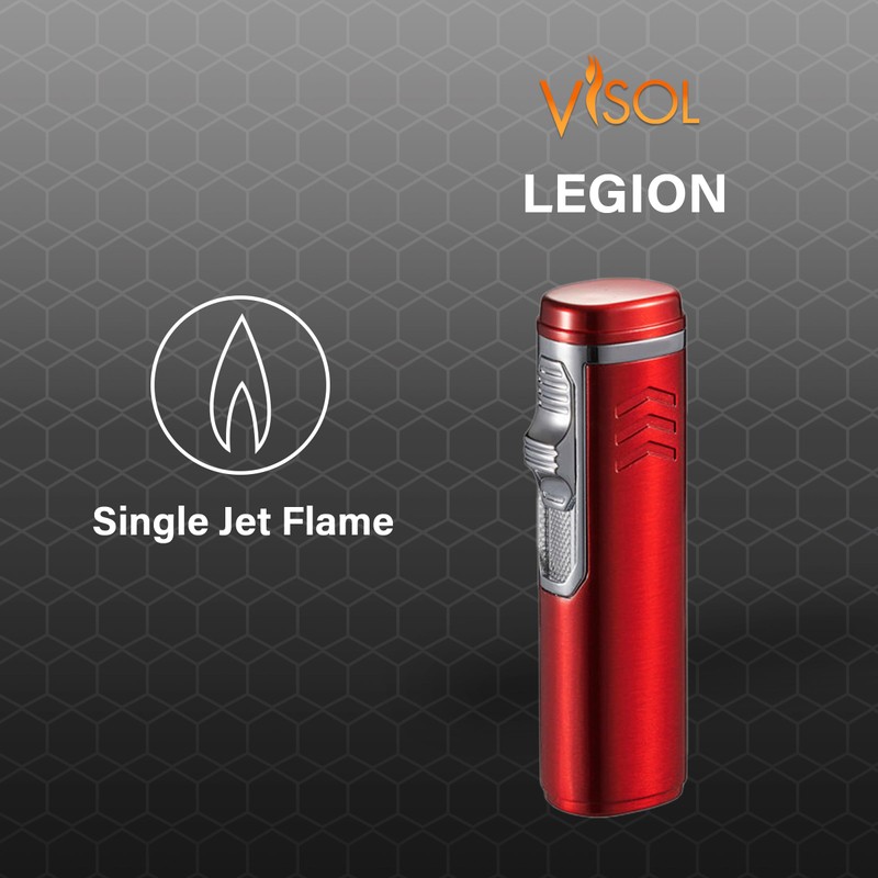 Visol Legion Butane Torch Lighter Single Flame Refillable Gas Lighter,