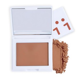 M2U NYC Dark Compact Powder Makeup for Oil Control – Lightweight, Breathable, Longwear Blurring Poreless Matte Pressed Powder with Soft, Airbrush Finish – Controls Shine & Smooths Complexion (0.32 oz)