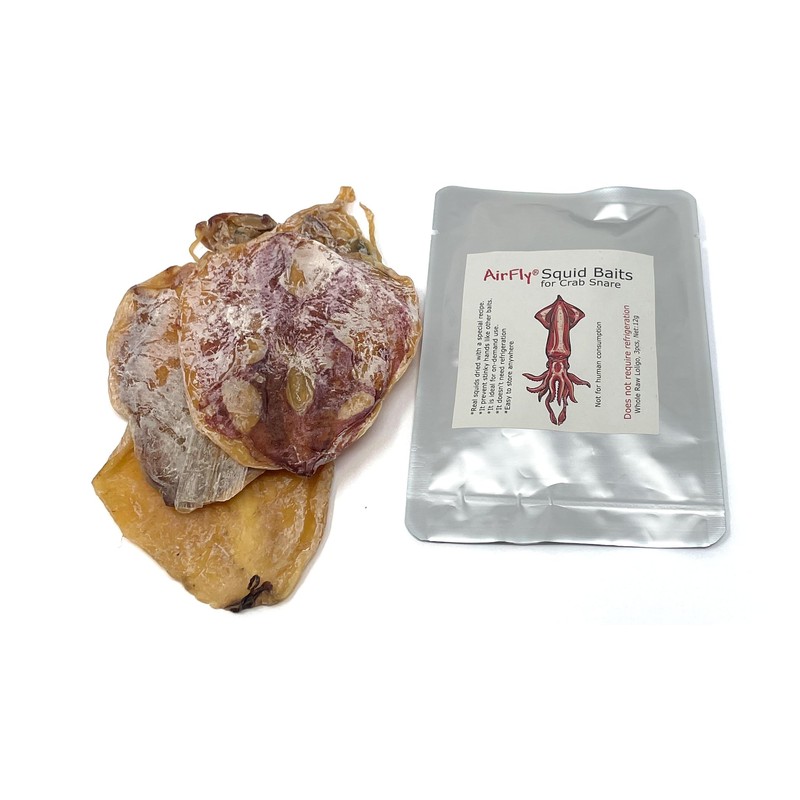 AirFly Real Dried Squid Bait for Crab Snares & Traps,