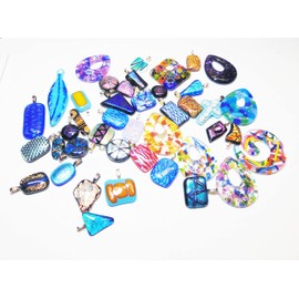 Surprise Assorted Handmade Fused Glass Grab Bag Mystery Pendant