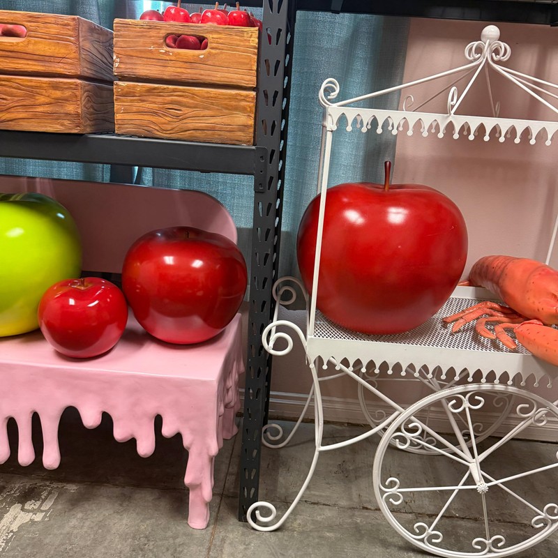 LM Treasures Small Red Apple Over Sized Statue Fruit Display