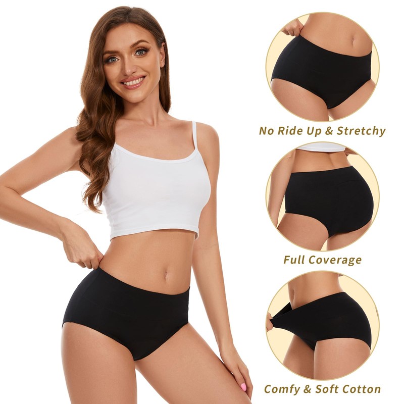 ShieldEase Washable Incontinence Underwear for Women - Cotton Leakproof Briefs,