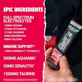 GHOST Hydration Sticks, Electrolyte Powder Packets, Sonic Cherry Limeade - 24 Sugar Free Instant Electrolyte Drink Mix - Caffeine-Free Daily Hydration