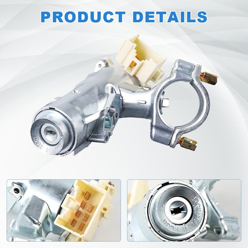 WMPHE Ignition Switch Steering Lock Cylinder with 2 Keys Bracket