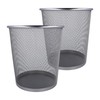 Westcott Waste Paper Bin Mesh Silver (Set of 2) |