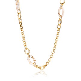 COBI Long Chunky Gold Chain Necklaces for Women, Cuban Link Chains Jewelry, Thick Statement Link Necklaces, Punk Style, Fashion Trendy Accessory for Everyday Wearing, Ideal Gift Choice - Amber