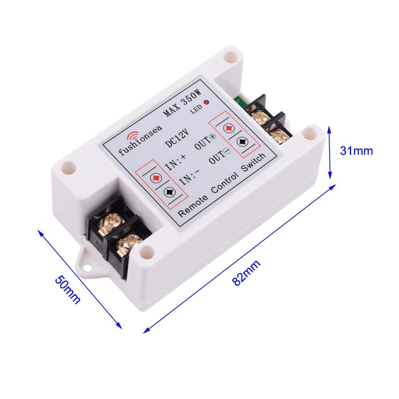 DC 12V 40A Relay Remote Control Switch, 1CH Universal 433Mhz