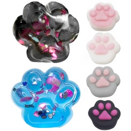 6 PCS Squishy Cat Paw, Taba Squishy Paw, Squishy Paw, Stress Relief Squishy Sensory Fidget Toys, Cute Squishy Fidget Toys For Party Gift, Squishies Cat Toys for Boys, Girls, Adult