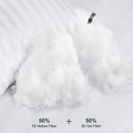 TECHTIC 2 Pack Queen Size Bed Pillows for Sleeping 20 x 30 Inches,White