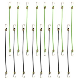 Pack of 16 Rubber Bungee Rope with Hooks, Bungee Rope with Hooks, Small Bungee Rope, Elastic Band, Mini Bungee Rope with Hooks, Elastic Band with Hooks