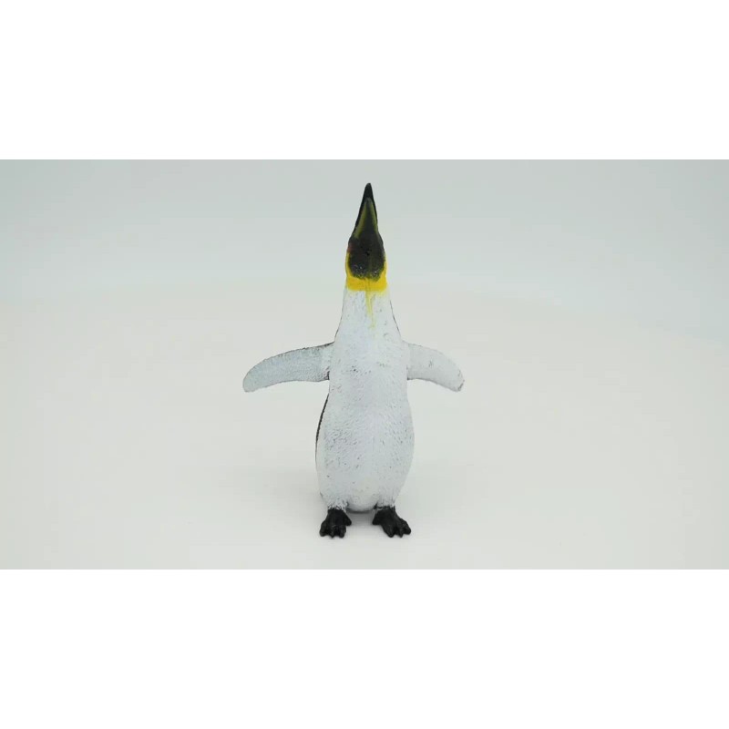 K&M Penguin, Emperor, Very Nice Rubber Reproduction, Hand Painted 3"