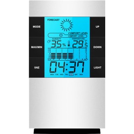 Room Thermometer - Indoor Digital Humidity Meter with Large Clear LCD Display - Thermometer Room Temperature Monitoring and Time Record - Baby Room Hygrometer for Home (1)