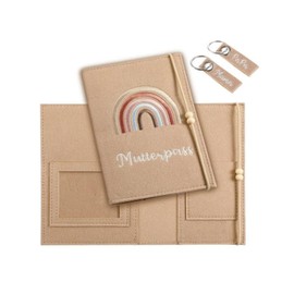 TPZORJX Maternity Log for Felt Protective Cover with Compartments Cover Maternity Log with Compartments for Storing Ultrasound Images and Vaccination Certificate etc