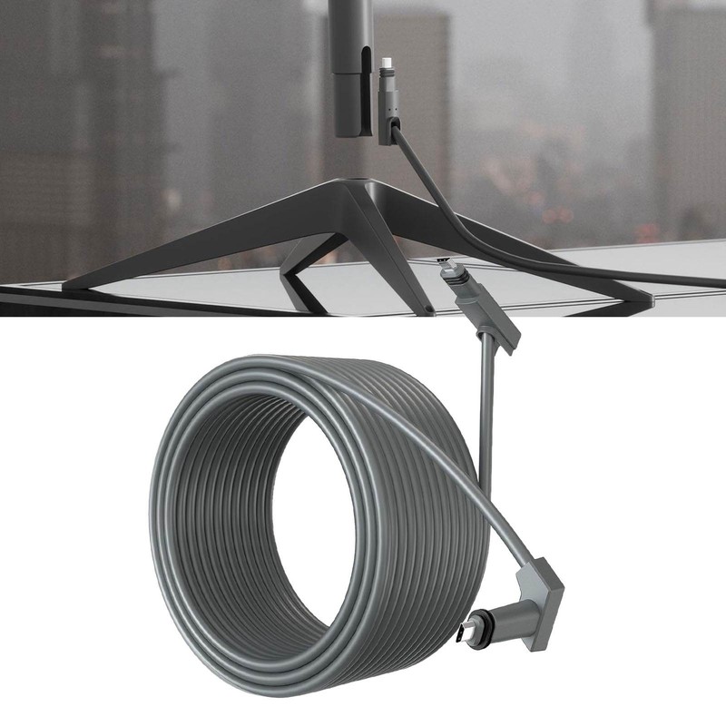 Rectangular Satellite Replacement Cable Waterproof Satellite Extension Cable Grey with