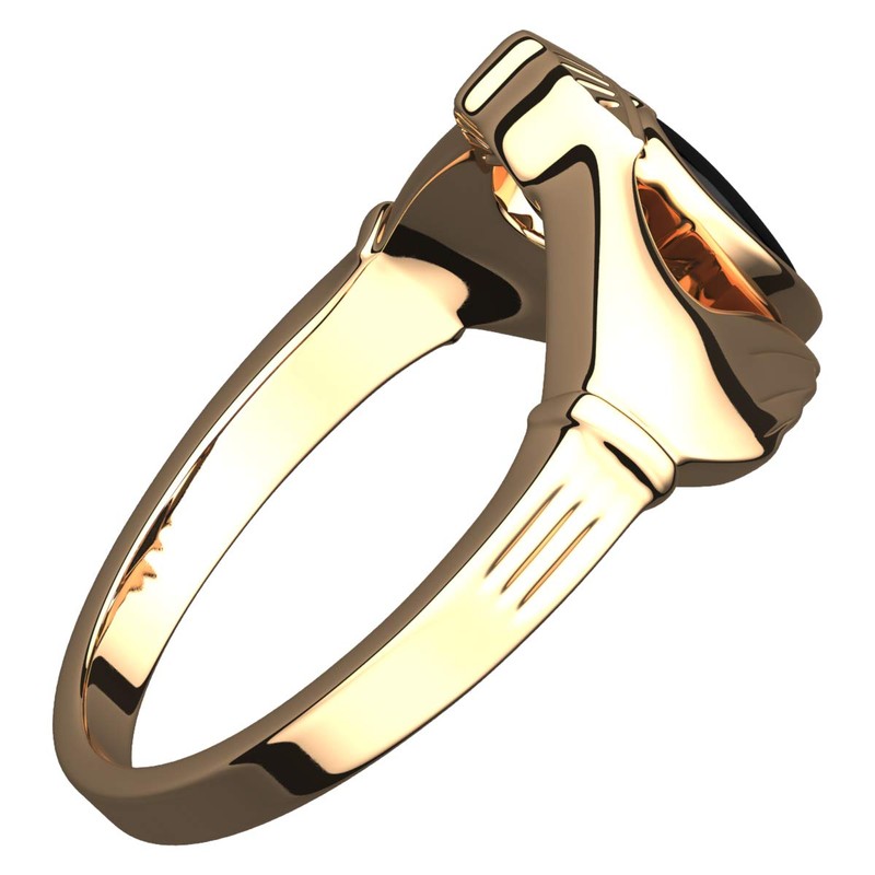 GWG Jewellery 18K Gold Coated Sterling Silver Claddagh Ring Unusual