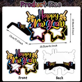 Happy New Year’s Eve Glasses 2026 - Pack Of 16 | New Year’s Eve Party Supplies 2026 | Happy New Year Glasses 2026, Happy New Year Decorations 2026 | New Year’s Glasses, New Year’s Eve Decorations