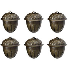 XGNG 24PCS Antique Bronze Pinecone Bells Vintage Jingle Pendants Pet Collar Charms for Jewelry Pendants Shaman Bells Wind Chimes Bracelets Christmas Tree Wreath Decorations