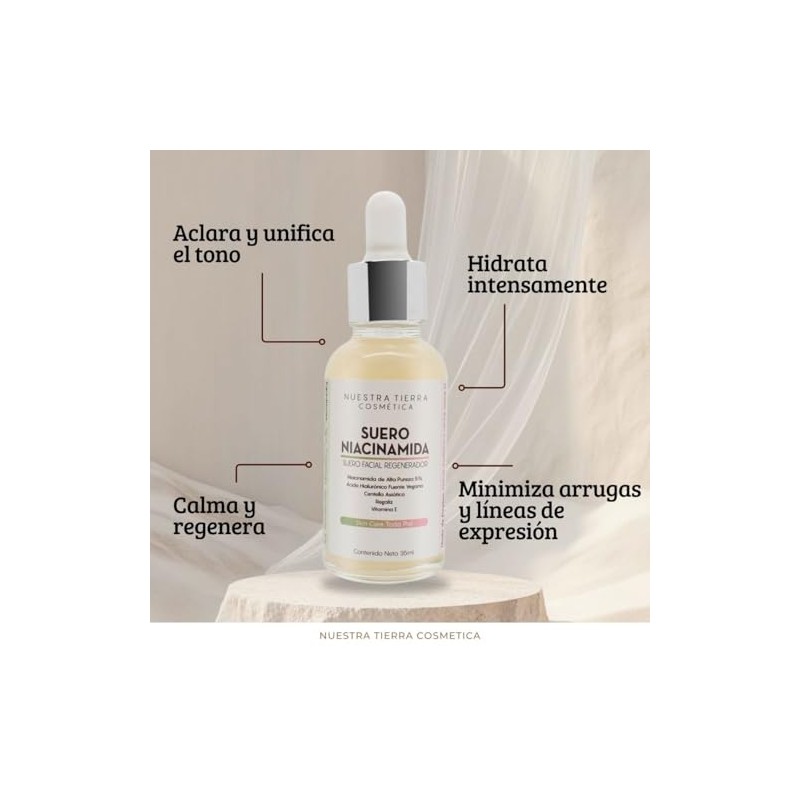 Suero Niacinamida 5% Seborregulador, Regenerante y Equilibrante