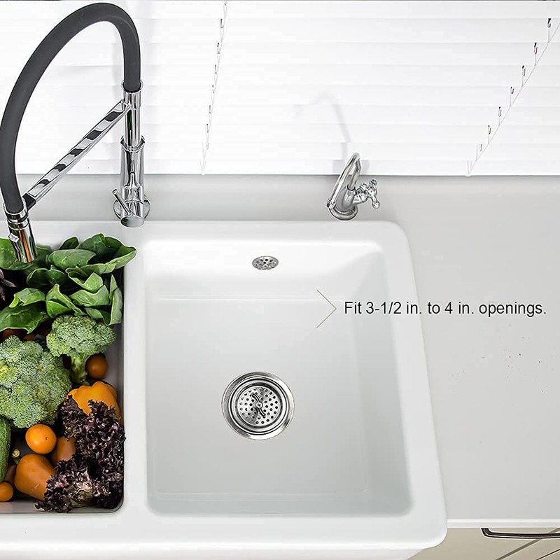 304 Stainless Steel Kitchen Sink Twist Lock Basket Drain Assembly