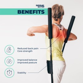 SpineGym Back Exerciser | Core Strength Training - Adjustable Fitness Equipment for Home & Office Gym - Relieves Back Pain & Improves Posture