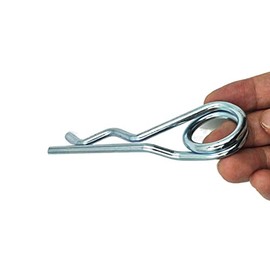 Double Ring R-Clip Pins R Shaped Spring Cotter Pin Zinc-Plating Trailer Tractor Mower Fastener Hardware (5 x 117 mm (2 pcs))
