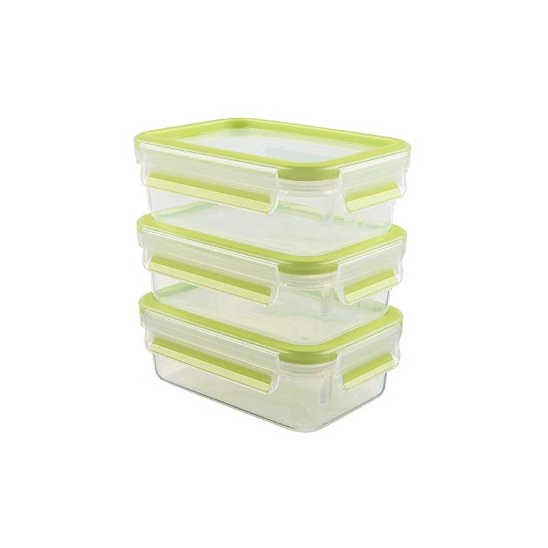 Emsa 515583 Clip & Close Frischhaltedose, 0,55 l, hellgrün (3er