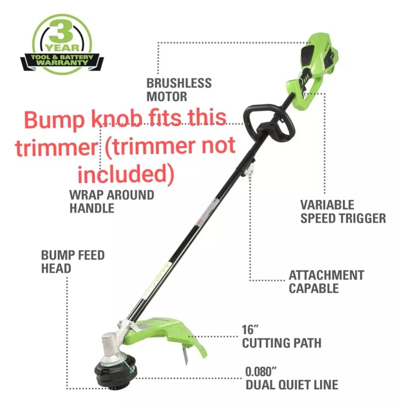 greenworks Replacement Bump Knob for Greenworks 40V String Trimmer ST40L412