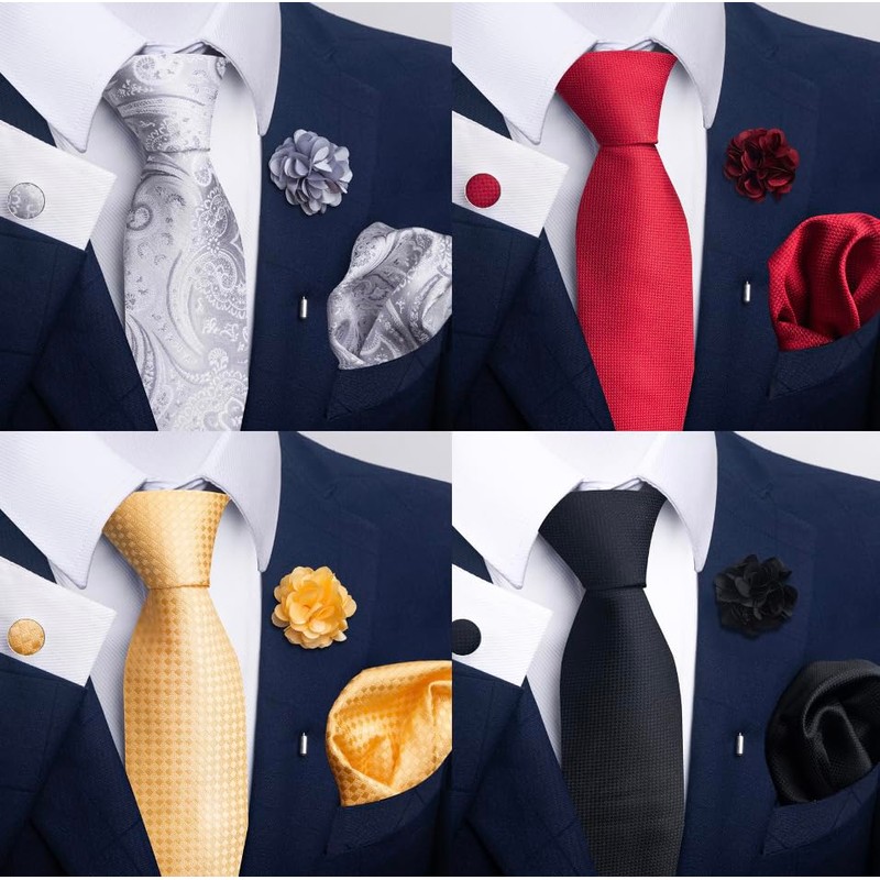 MaRowsm Necktie, Formal, Floral, Business, Job Hunting, Luxury, Striped, Wedding,
