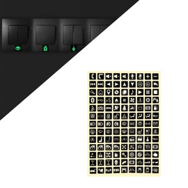 Slykew 117 Pack Car Center Console Button Stickers, Waterproof Night Luminous Decals, Universal Automobile Interior Supplies, for Most Cars, SUVs and Vans (Fluorescence Green)