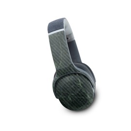 MightySkins Carbon Fiber Skin Compatible with Skullcandy Crusher Evo Wireless - Green Marble | Protective, Durable Textured Carbon Fiber Finish | Easy to Apply | Made in The USA