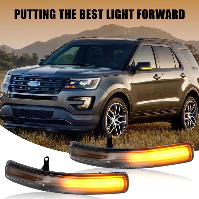 doiplent [2pcs] Side Mirror Turn Signal Lights for Ford Explorer