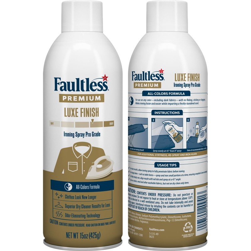 Faultless Premium Luxe Ironing Spray (15 Oz, 2 Pack) -