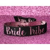BRIDE TRIBE 'ROSE GOLD' Hen Party Wristbands (Pack of 10)