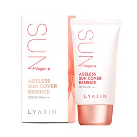 Liajin 에이지리스 선 커버 에센스 50ml 선크림 (수분에센스60%UP 촉촉하고 맑고 끈적이지 않는 비건 ) Ageless Sun Cover Essence 50ml Sun Cream (Moisture Essence 60%UP, Moist, Clear, Non-Sticky Vegan)