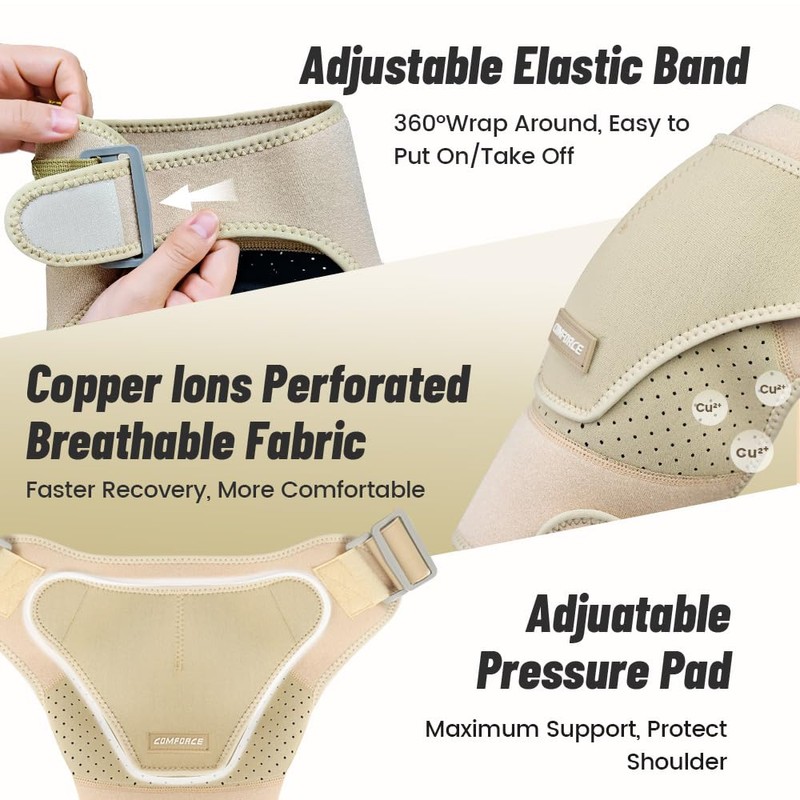 COMFORCE Adjustable Shoulder Compression Sleeve Shoulder Support for shouler Recovery