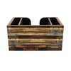 WOODEN BAR CADDY - RUSTIC WOODEN DESIGNS (Rustic Wooden Planks)