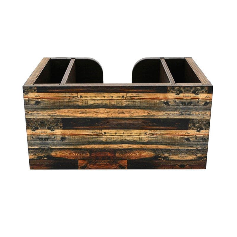 WOODEN BAR CADDY - RUSTIC WOODEN DESIGNS (Rustic Wooden Planks)